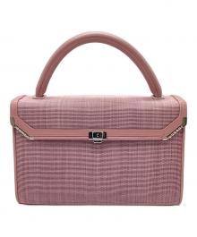 COMTESSE（コンテス）の古着「ホースヘア×レザー ハンドバッグ」｜ピンク