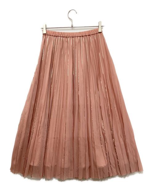 Diagram（ダイアグラム）Diagram (ダイアグラム) フォイルラインプリーツスカート ピンク サイズ:36の古着・服飾アイテム