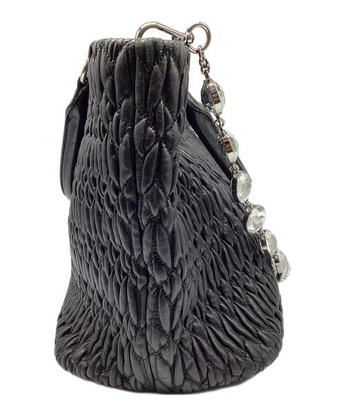 MIU MIU（ミュウミュウ）MIU MIU (ミュウミュウ) ナッパクリスタル ブラックの古着・服飾アイテム