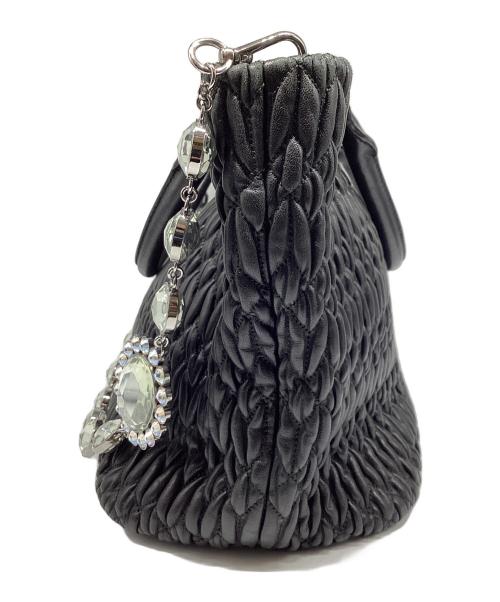 MIU MIU（ミュウミュウ）MIU MIU (ミュウミュウ) ナッパクリスタル ブラックの古着・服飾アイテム