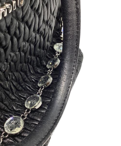 MIU MIU（ミュウミュウ）MIU MIU (ミュウミュウ) ナッパクリスタル ブラックの古着・服飾アイテム