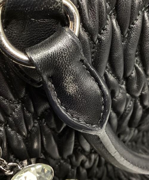 MIU MIU（ミュウミュウ）MIU MIU (ミュウミュウ) ナッパクリスタル ブラックの古着・服飾アイテム