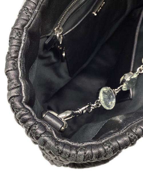 MIU MIU（ミュウミュウ）MIU MIU (ミュウミュウ) ナッパクリスタル ブラックの古着・服飾アイテム