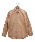 RAF SIMONSラフシモンズ）の古着「STRAIGHT FIT DENIM SHIRT」｜ピンク