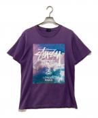 stussyステューシー）の古着「ワールドツアーTシャツ」｜パープル