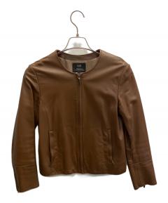 中古・古着通販】JEANASIS (ジーナシス) ラム レザー ダブルライダース