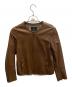 23区（ニジュウサンク）の古着「ノーカラーレザージャケット」｜ブラウン