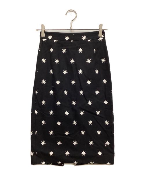 N°21（ヌメロヴェントゥーノ）N°21 (ヌメロヴェントゥーロ) タイトスカート ブラック×ホワイト サイズ:38の古着・服飾アイテム