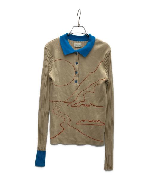 PAMM（パム）PAMM (パム) 月のある風景のリブニット ベージュ サイズ:SIZEFREEの古着・服飾アイテム