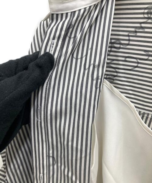 Diagram（ダイアグラム）Diagram (ダイアグラム) フロッキーストライプシャツワンピース グレー サイズ:36の古着・服飾アイテム