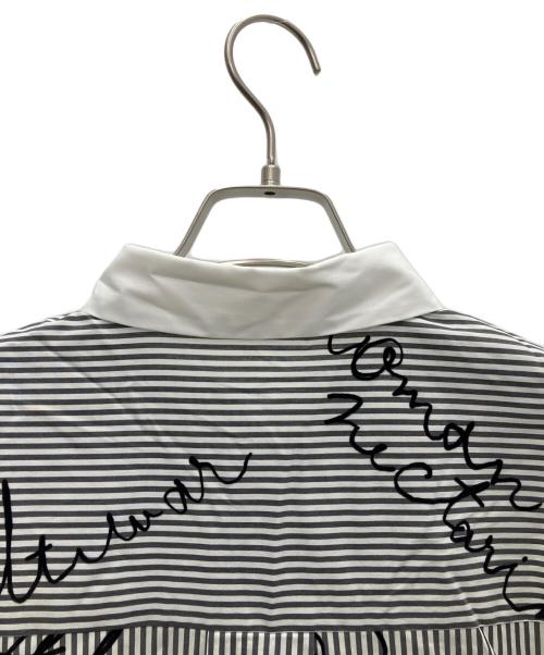 Diagram（ダイアグラム）Diagram (ダイアグラム) フロッキーストライプシャツワンピース グレー サイズ:36の古着・服飾アイテム