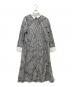 Diagram（ダイアグラム）の古着「フロッキーストライプシャツワンピース」｜グレー