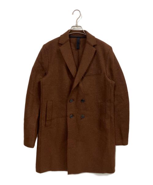 HARRIS WHARF LONDON（ハリスワーフロンドン）HARRIS WHARF LONDON (ハリスワーフロンドン) ウールダブルコート ブラウン サイズ:46の古着・服飾アイテム