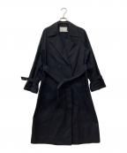 icBアイシービー）の古着「メモリーストレッチタフタ トレンチコート」｜ネイビー