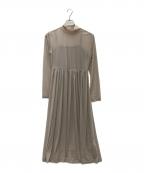 Nobleノーブル）の古着「トリコットシアーワンピース」｜ベージュ