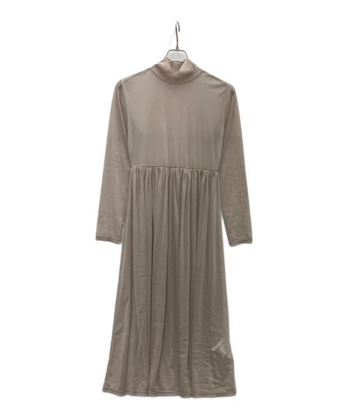 Noble（ノーブル）Noble (ノーブル) トリコットシアーワンピース ベージュ サイズ:SIZEFREEの古着・服飾アイテム