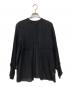 willfully（ウィルフリー）の古着「shirring pattern band collar sheer BL」｜ブラック