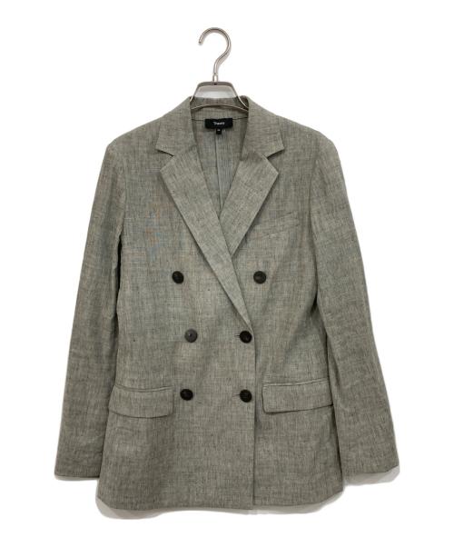 theory（セオリー）theory (セオリー) SHARKSKIN CRUNCH SET UP グレー サイズ:00の古着・服飾アイテム