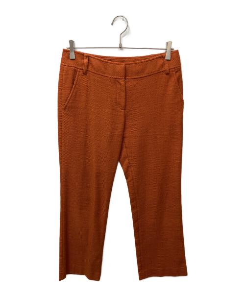 TORY BURCH（トリーバーチ）TORY BURCH (トリーバーチ) ツイードセンタープレスパンツ オレンジ サイズ:2の古着・服飾アイテム