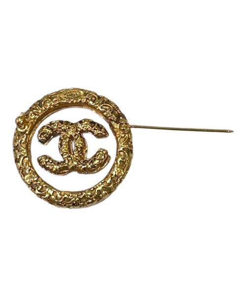 CHANEL（シャネル）CHANEL (シャネル) 溶岩ココマークサークルブローチ ゴールドの古着・服飾アイテム