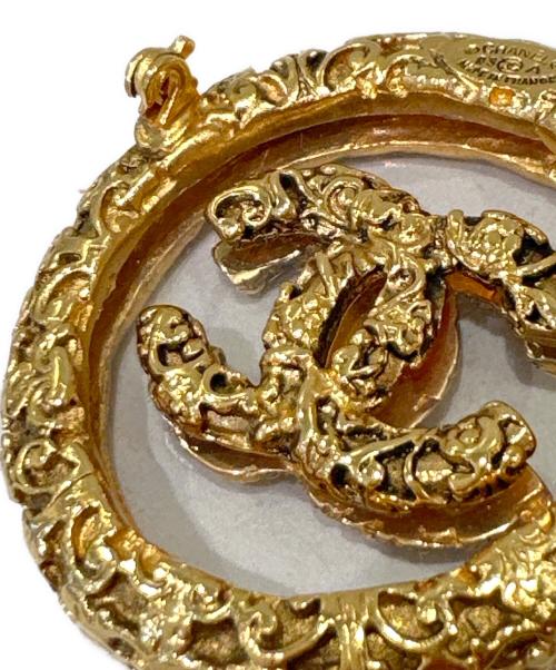 CHANEL（シャネル）CHANEL (シャネル) 溶岩ココマークサークルブローチ ゴールド サイズ:-の古着・服飾アイテム