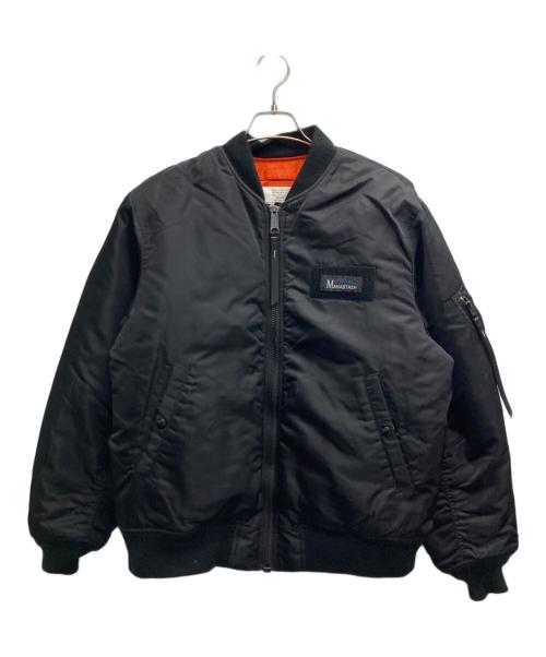 Manastash（マナスタッシュ）Manastash (マナスタッシュ) AVIREX (アヴィレックス) MA-1ジャケット ブラック サイズ:Lの古着・服飾アイテム