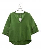CLANEクラネ）の古着「COLOR STITCH HEAVY RIB TOPS」｜グリーン