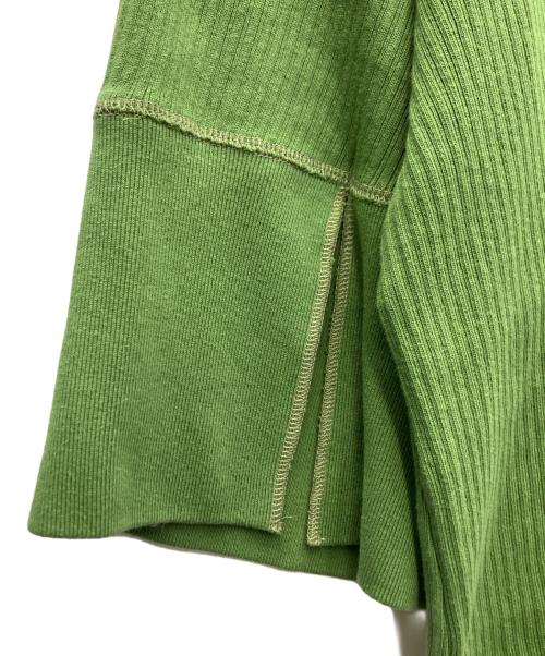 CLANE（クラネ）CLANE (クラネ) COLOR STITCH HEAVY RIB TOPS グリーン サイズ:SIZE2 未使用品の古着・服飾アイテム