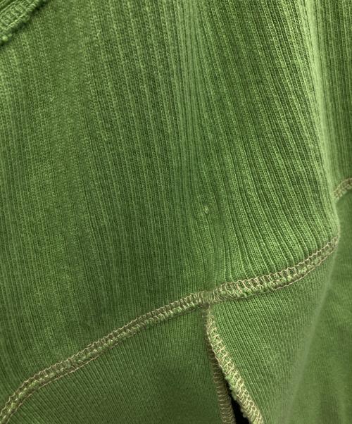 CLANE（クラネ）CLANE (クラネ) COLOR STITCH HEAVY RIB TOPS グリーン サイズ:SIZE2 未使用品の古着・服飾アイテム