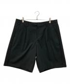 adidasアディダス）の古着「ROLLING LINKS ツイストウィーブ ワイドショーツ」｜ブラック