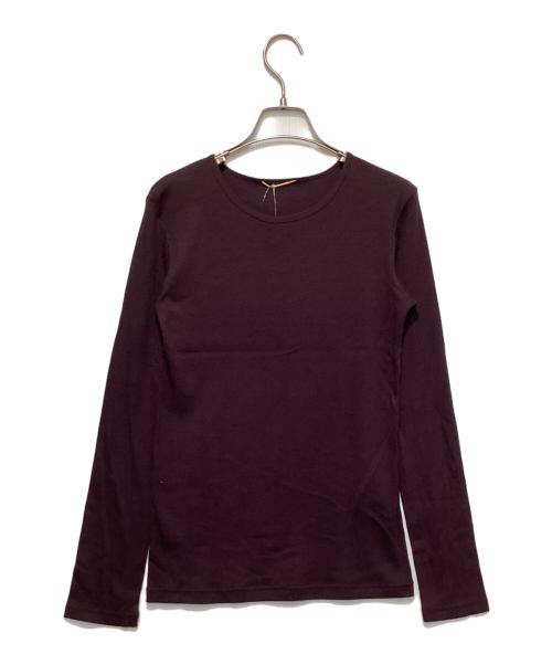 DEUXIEME CLASSE（ドゥーズィエム クラス）DEUXIEME CLASSE (ドゥーズィエム クラス) コットンカシミヤクルーネックカットソー ワイン サイズ:表記無し 未使用品の古着・服飾アイテム