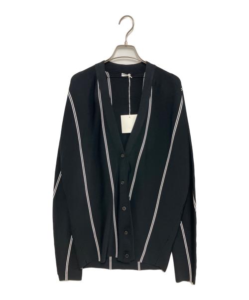 RITO（リト）RITO (リト) ストライプVネックカーディガン ブラック サイズ:38の古着・服飾アイテム