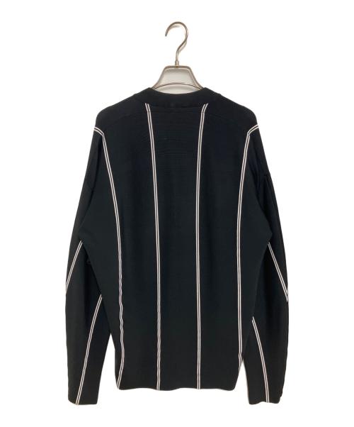 RITO（リト）RITO (リト) ストライプVネックカーディガン ブラック サイズ:38の古着・服飾アイテム