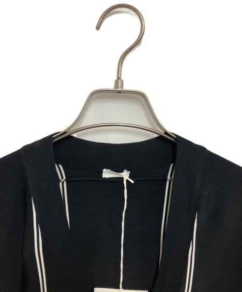 RITO（リト）RITO (リト) ストライプVネックカーディガン ブラック サイズ:38の古着・服飾アイテム
