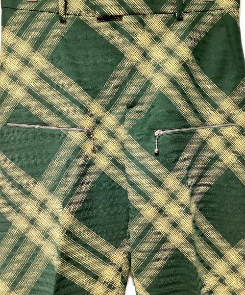 BURBERRY（バーバリー）BURBERRY (バーバリー) チェック テーラードパンツ グリーン サイズ:46の古着・服飾アイテム