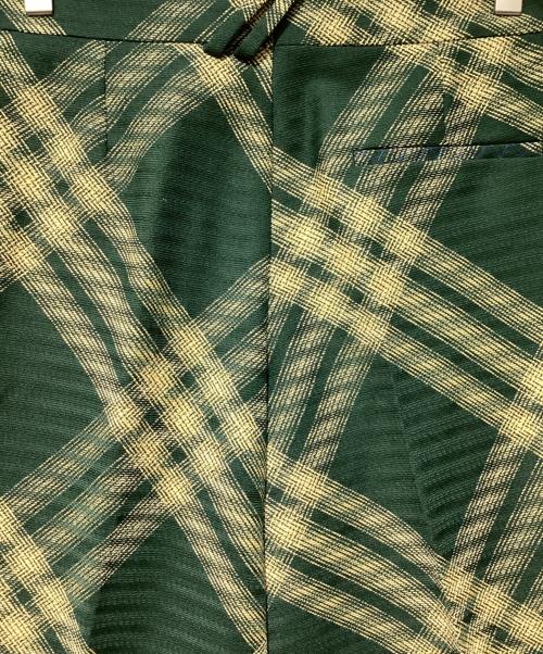 BURBERRY（バーバリー）BURBERRY (バーバリー) チェック テーラードパンツ グリーン サイズ:46の古着・服飾アイテム