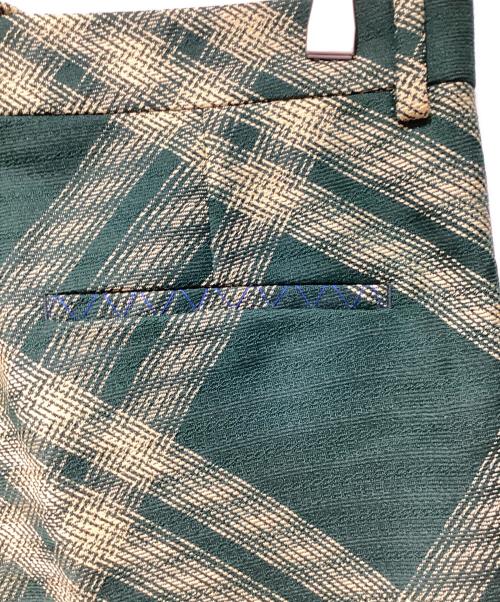 BURBERRY（バーバリー）BURBERRY (バーバリー) チェック テーラードパンツ グリーン サイズ:46の古着・服飾アイテム