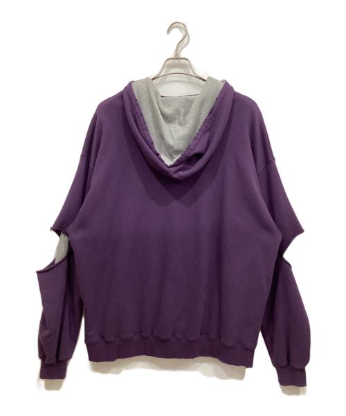 FILL THE BILL（フィルザビル）FILL THE BILL (フィルザビル) Reversible Sweat Parka グレー×パープル サイズ:SIZE 2の古着・服飾アイテム