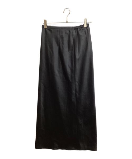 journal standard L'essage（ジャーナルスタンダード レサージュ）journal standard L'essage (ジャーナルスタンダード レサージュ) サテンマキシスカート ブラック サイズ:Mの古着・服飾アイテム