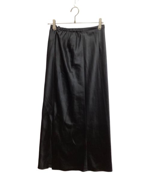 journal standard L'essage（ジャーナルスタンダード レサージュ）journal standard L'essage (ジャーナルスタンダード レサージュ) サテンマキシスカート ブラック サイズ:Mの古着・服飾アイテム