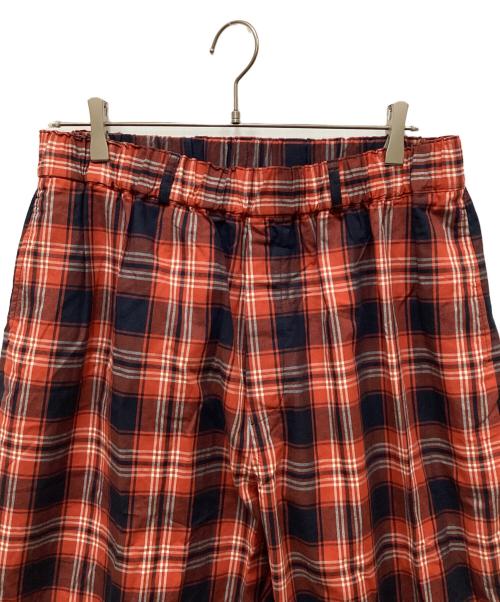 journal standard luxe（ジャーナルスタンダード ラックス）journal standard luxe (ジャーナルスタンダード ラックス) ツイルチェック グランディパンツ レッド サイズ:Lの古着・服飾アイテム