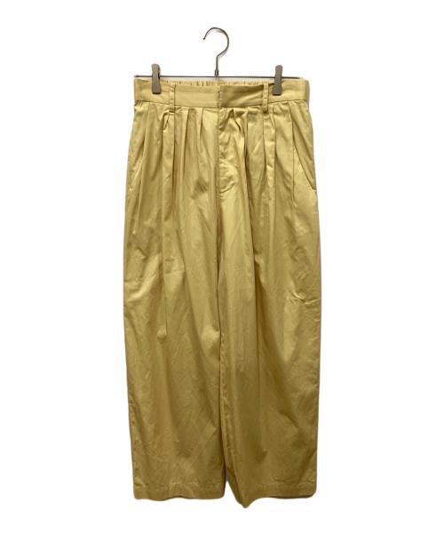 journal standard luxe（ジャーナルスタンダード ラックス）journal standard luxe (ジャーナルスタンダード リュクス) タックワイドパンツ イエロー サイズ:FREEの古着・服飾アイテム