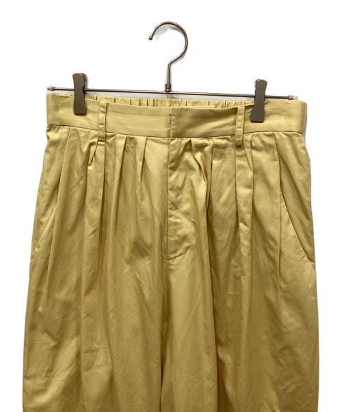 journal standard luxe（ジャーナルスタンダード ラックス）journal standard luxe (ジャーナルスタンダード リュクス) タックワイドパンツ イエロー サイズ:FREEの古着・服飾アイテム