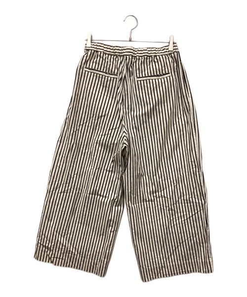 journal standard luxe（ジャーナルスタンダード ラックス）journal standard luxe (ジャーナルスタンダード リュクス) バフストライプ タックイージーパンツ ナチュラル×ブラック サイズ:Freeの古着・服飾アイテム