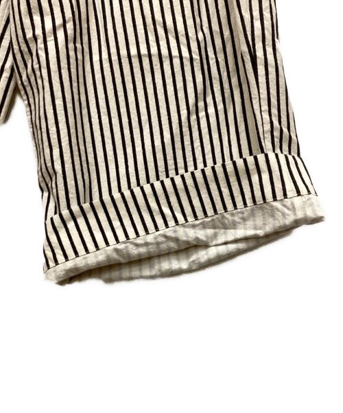 journal standard luxe（ジャーナルスタンダード ラックス）journal standard luxe (ジャーナルスタンダード リュクス) バフストライプ タックイージーパンツ ナチュラル×ブラック サイズ:Freeの古着・服飾アイテム