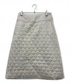 mina perhonenミナ ペルホネン）の古着「キルティングスカート」｜ホワイト