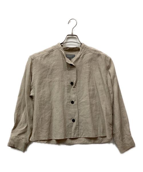 MARGARET HOWELL（マーガレットハウエル）MARGARET HOWELL (マーガレットハウエル) リネンカラーレスシャツ ナチュラル サイズ:3の古着・服飾アイテム