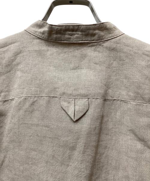 MARGARET HOWELL（マーガレットハウエル）MARGARET HOWELL (マーガレットハウエル) リネンカラーレスシャツ ナチュラル サイズ:3の古着・服飾アイテム