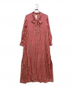 MaxMaraマックスマーラ）の古着「ストライプマキシドレス」｜レッド