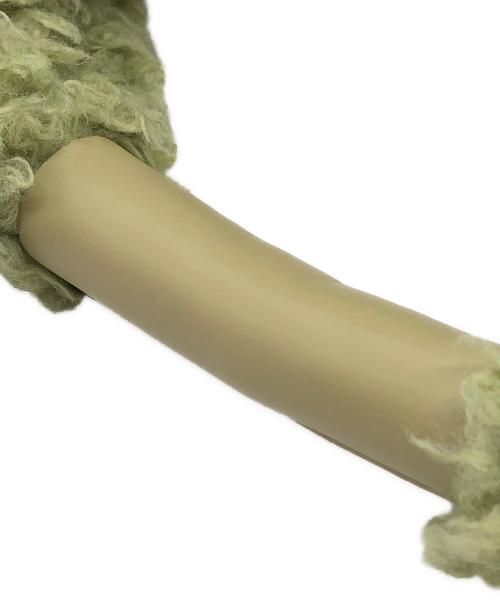 MM6 Maison Margiela（エムエムシックスメゾンマルジェラ）MM6 Maison Margiela (エムエムシックスメゾンマルジェラ) ミディアム トライアングル フェイクファー ジャパニーズ トートバッグ グリーンの古着・服飾アイテム